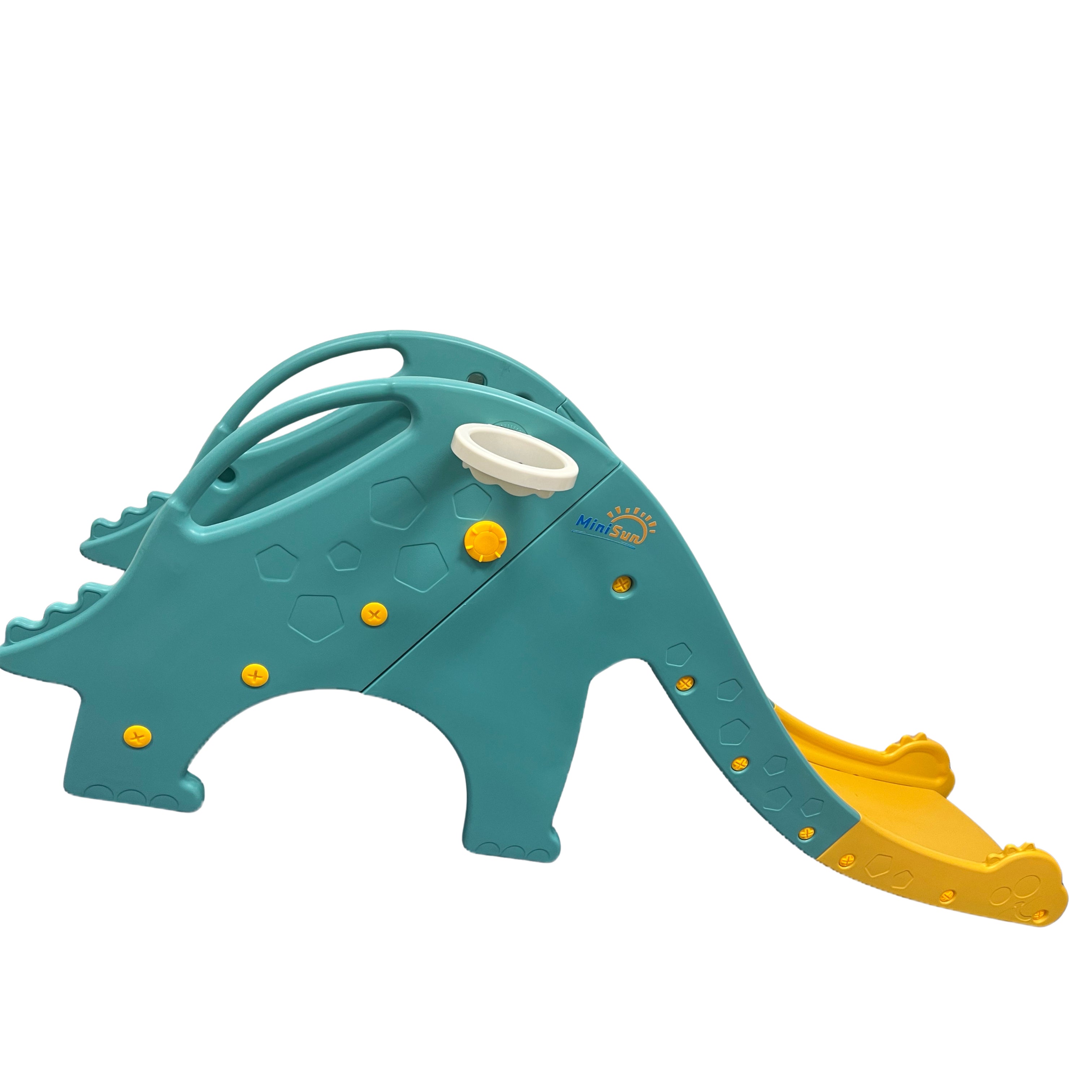 Minisun Kids Slide Foldable Freestanding Slider for Toddler Playground Stairs Slipping Slide Climber Indoor Outdoor Playset Exercise Toy Activity Center for 1-5 Years Blue